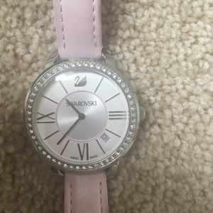 pink Swarovski watch